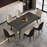 Metal Industrial Rectangular Dining Table Sintered Stone Dining Table with Metal Legs Clearhalo ' dining_table' 'Dining Tables & Seating' 'Dining Tables' 'furn' 'furn_dining_table' 'Furniture' 'furniture_dining_table' 'Kitchen & Dining Furniture' 'kitchen&dining_furn' 'kitchen' 'kitchen_dining_table' 4271432