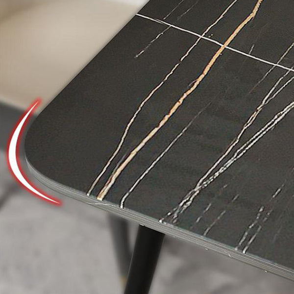 Metal Industrial Rectangular Dining Table Sintered Stone Dining Table with Metal Legs Clearhalo ' dining_table' 'Dining Tables & Seating' 'Dining Tables' 'furn' 'furn_dining_table' 'Furniture' 'furniture_dining_table' 'Kitchen & Dining Furniture' 'kitchen&dining_furn' 'kitchen' 'kitchen_dining_table' 4271438