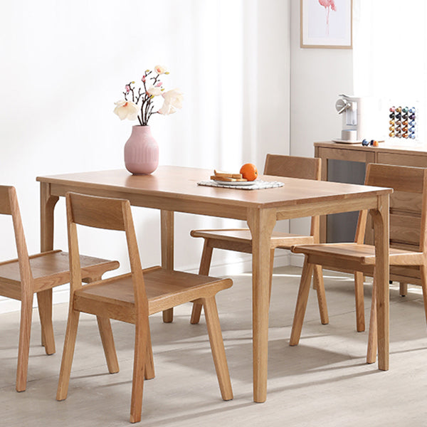 Modern Style Brown Dining Table Rectangle Solid Wood 4 Legs Dining Table for Home Clearhalo ' dining_table' 'Dining Tables & Seating' 'Dining Tables' 'furn' 'furn_dining_table' 'Furniture' 'furniture_dining_table' 'Kitchen & Dining Furniture' 'kitchen&dining_furn' 'kitchen' 'kitchen_dining_table' 4271451