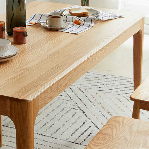 Modern Style Brown Dining Table Rectangle Solid Wood 4 Legs Dining Table for Home Clearhalo ' dining_table' 'Dining Tables & Seating' 'Dining Tables' 'furn' 'furn_dining_table' 'Furniture' 'furniture_dining_table' 'Kitchen & Dining Furniture' 'kitchen&dining_furn' 'kitchen' 'kitchen_dining_table' 4271455
