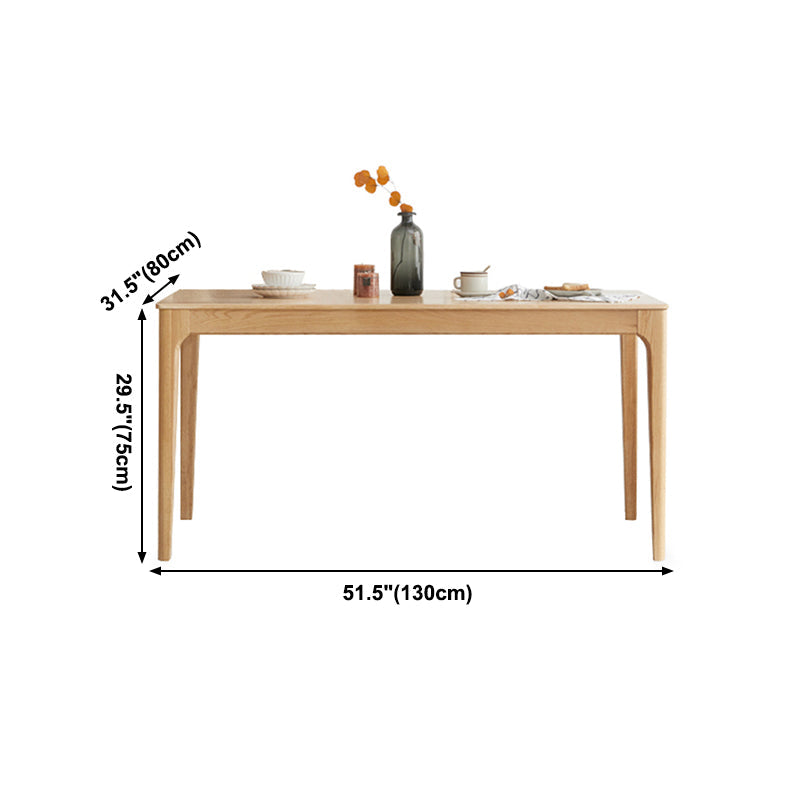 Modern Style Brown Dining Table Rectangle Solid Wood 4 Legs Dining Table for Home Clearhalo ' dining_table' 'Dining Tables & Seating' 'Dining Tables' 'furn' 'furn_dining_table' 'Furniture' 'furniture_dining_table' 'Kitchen & Dining Furniture' 'kitchen&dining_furn' 'kitchen' 'kitchen_dining_table' 4271458