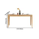 Modern Style Brown Dining Table Rectangle Solid Wood 4 Legs Dining Table for Home Clearhalo ' dining_table' 'Dining Tables & Seating' 'Dining Tables' 'furn' 'furn_dining_table' 'Furniture' 'furniture_dining_table' 'Kitchen & Dining Furniture' 'kitchen&dining_furn' 'kitchen' 'kitchen_dining_table' 4271458