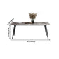 Rectangle Industrial Sintered Stone Table 4 Legs Carbon Steel Base Table for Home Clearhalo ' dining_table' 'Dining Tables & Seating' 'Dining Tables' 'furn' 'furn_dining_table' 'Furniture' 'furniture_dining_table' 'Kitchen & Dining Furniture' 'kitchen&dining_furn' 'kitchen' 'kitchen_dining_table' 4271467