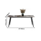 Rectangle Industrial Sintered Stone Table 4 Legs Carbon Steel Base Table for Home Clearhalo ' dining_table' 'Dining Tables & Seating' 'Dining Tables' 'furn' 'furn_dining_table' 'Furniture' 'furniture_dining_table' 'Kitchen & Dining Furniture' 'kitchen&dining_furn' 'kitchen' 'kitchen_dining_table' 4271468