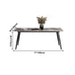 Rectangle Industrial Sintered Stone Table 4 Legs Carbon Steel Base Table for Home Clearhalo ' dining_table' 'Dining Tables & Seating' 'Dining Tables' 'furn' 'furn_dining_table' 'Furniture' 'furniture_dining_table' 'Kitchen & Dining Furniture' 'kitchen&dining_furn' 'kitchen' 'kitchen_dining_table' 4271469