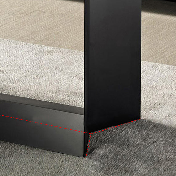 Metal Traditional Luxury Rectangle Table Sintered Stone Dining Table for Home Clearhalo ' dining_table' 'Dining Tables & Seating' 'Dining Tables' 'furn' 'furn_dining_table' 'Furniture' 'furniture_dining_table' 'Kitchen & Dining Furniture' 'kitchen&dining_furn' 'kitchen' 'kitchen_dining_table' 4271477