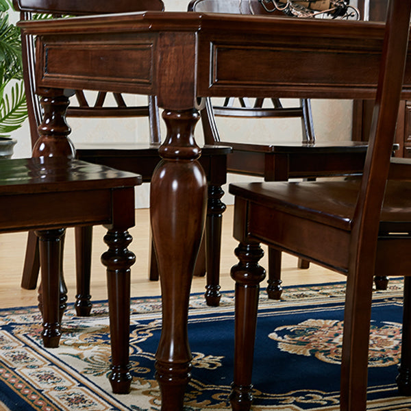 Mid-Century Dining Table Rectangle Solid Wood 4 Legs Dining Table for Home Use Clearhalo ' dining_table' 'Dining Tables & Seating' 'Dining Tables' 'furn' 'furn_dining_table' 'Furniture' 'furniture_dining_table' 'Kitchen & Dining Furniture' 'kitchen&dining_furn' 'kitchen' 'kitchen_dining_table' 4271490