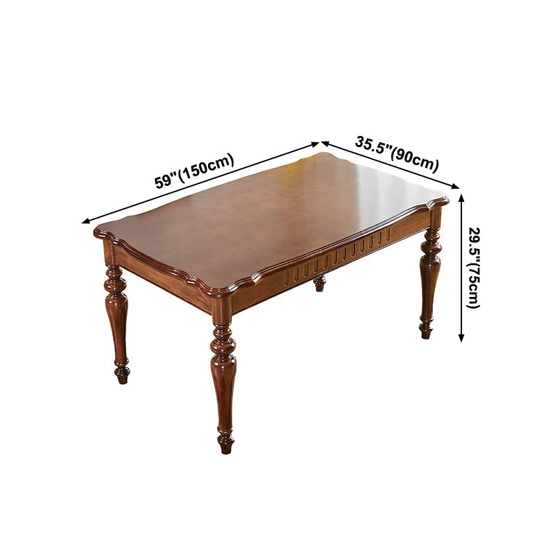 Mid-Century Dining Table Rectangle Solid Wood 4 Legs Dining Table for Home Use Clearhalo ' dining_table' 'Dining Tables & Seating' 'Dining Tables' 'furn' 'furn_dining_table' 'Furniture' 'furniture_dining_table' 'Kitchen & Dining Furniture' 'kitchen&dining_furn' 'kitchen' 'kitchen_dining_table' 4271504