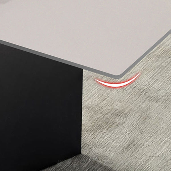 Metal Traditional Luxury Rectangular Table Sintered Stone Table for Kitchen Clearhalo ' dining_table' 'Dining Tables & Seating' 'Dining Tables' 'furn' 'furn_dining_table' 'Furniture' 'furniture_dining_table' 'Kitchen & Dining Furniture' 'kitchen&dining_furn' 'kitchen' 'kitchen_dining_table' 4271511