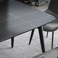 Metal Industrial Rectangle Dining Table Black Sintered Stone Table with Metal Legs Clearhalo ' dining_table' 'Dining Tables & Seating' 'Dining Tables' 'furn' 'furn_dining_table' 'Furniture' 'furniture_dining_table' 'Kitchen & Dining Furniture' 'kitchen&dining_furn' 'kitchen' 'kitchen_dining_table' 4271532