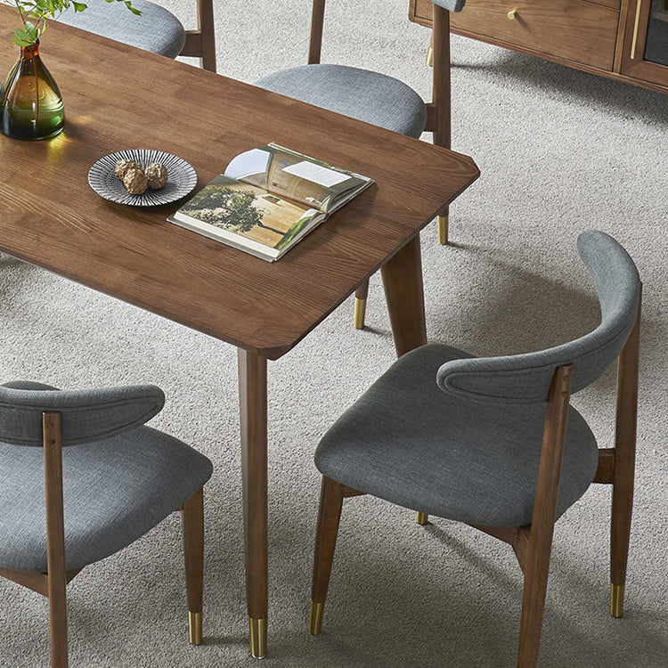 Traditional Luxury Dining Table Rectangle Solid Wood Dining Table with 4 Legs for Home Clearhalo ' dining_table' 'Dining Tables & Seating' 'Dining Tables' 'furn' 'furn_dining_table' 'Furniture' 'furniture_dining_table' 'Kitchen & Dining Furniture' 'kitchen&dining_furn' 'kitchen' 'kitchen_dining_table' 4271546