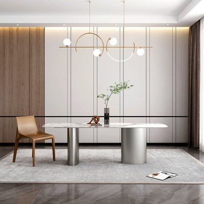 Metal Traditional Luxury Rectangle Table Sintered Stone Top Table for Kitchen Pandora Gold Without Chairs Clearhalo ' dining_table' 'Dining Tables & Seating' 'Dining Tables' 'furn' 'furn_dining_table' 'Furniture' 'furniture_dining_table' 'Kitchen & Dining Furniture' 'kitchen&dining_furn' 'kitchen' 'kitchen_dining_table' 4271552