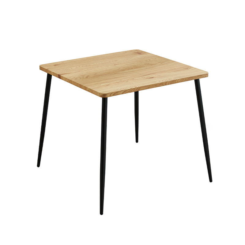 4-foot MDF Dinette Table Industrial Style Square Dining Table for Home Four Leg Natural Wood Black Clearhalo 'Dining Tables & Seating' 'Dining Tables' 'dining_table' 'furn' 'furn_dining_table' 'Furniture' 'furniture_dining_table' 'Kitchen & Dining Furniture' 'kitchen' 'kitchen_dining_table' 4271595
