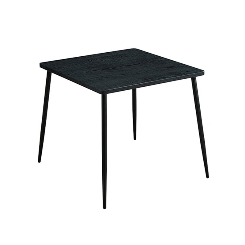 4-foot MDF Dinette Table Industrial Style Square Dining Table for Home Four Leg Black Clearhalo 'Dining Tables & Seating' 'Dining Tables' 'dining_table' 'furn' 'furn_dining_table' 'Furniture' 'furniture_dining_table' 'Kitchen & Dining Furniture' 'kitchen' 'kitchen_dining_table' 4271596