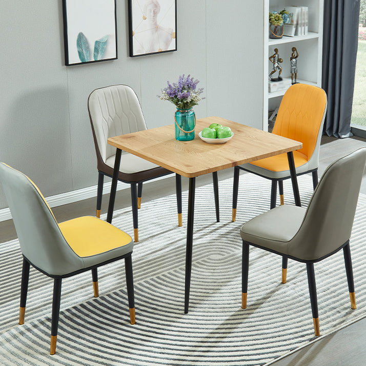 4-foot MDF Dinette Table Industrial Style Square Dining Table for Home Clearhalo 'Dining Tables & Seating' 'Dining Tables' 'dining_table' 'furn' 'furn_dining_table' 'Furniture' 'furniture_dining_table' 'Kitchen & Dining Furniture' 'kitchen' 'kitchen_dining_table' 4271599