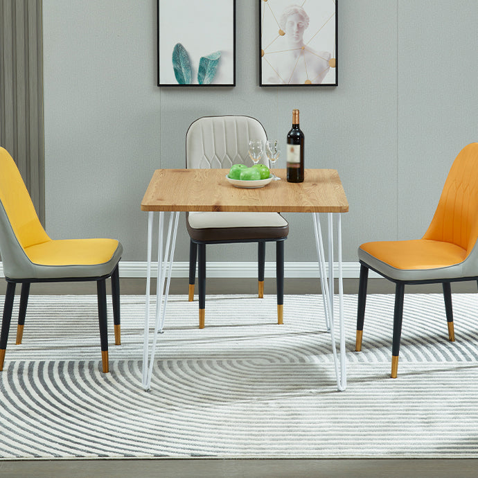 4-foot MDF Dinette Table Industrial Style Square Dining Table for Home Clearhalo 'Dining Tables & Seating' 'Dining Tables' 'dining_table' 'furn' 'furn_dining_table' 'Furniture' 'furniture_dining_table' 'Kitchen & Dining Furniture' 'kitchen' 'kitchen_dining_table' 4271601