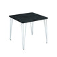 4-foot MDF Dinette Table Industrial Style Square Dining Table for Home Legs Black White Clearhalo 'Dining Tables & Seating' 'Dining Tables' 'dining_table' 'furn' 'furn_dining_table' 'Furniture' 'furniture_dining_table' 'Kitchen & Dining Furniture' 'kitchen' 'kitchen_dining_table' 4271604