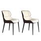 Modern PU Leather Dining Chairs Metal Dining Armchairs for Home Use Khaki 2 Piece Set Clearhalo ' kitchen&dining_furn' 'Dining Chairs' 'Dining Tables & Seating' 'dining_chair' 'furn' 'furn_dining_chair' 'Furniture' 'furniture_dining_chair' 'Kitchen & Dining Furniture' 'kitchen' 4271648