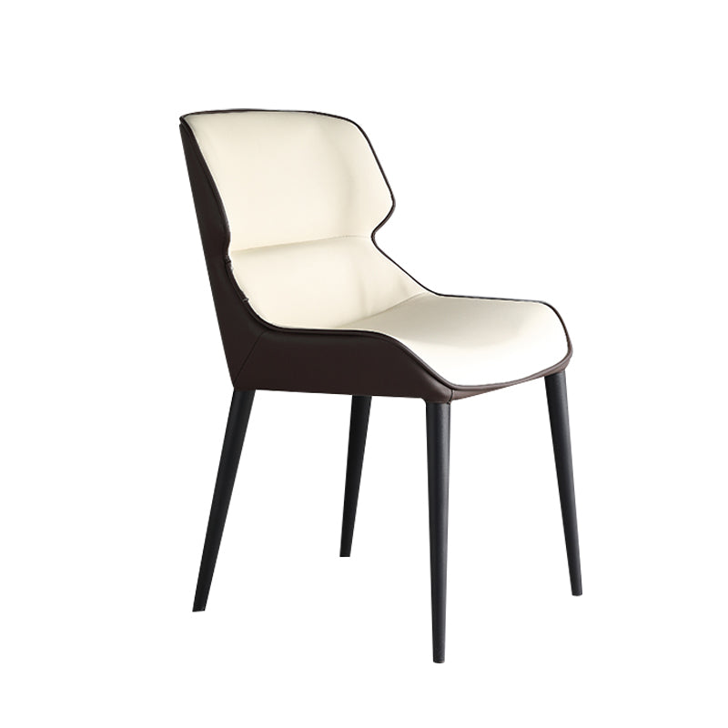 Modern PU Leather Dining Chairs Metal Dining Armchairs for Home Use Clearhalo ' kitchen&dining_furn' 'Dining Chairs' 'Dining Tables & Seating' 'dining_chair' 'furn' 'furn_dining_chair' 'Furniture' 'furniture_dining_chair' 'Kitchen & Dining Furniture' 'kitchen' 4271655