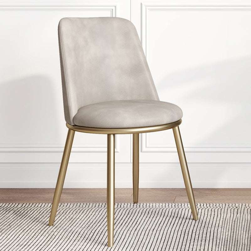 Scandinavian Style Leather Dining Chairs Upholstered Side Solid Back Chair Clearhalo ' kitchen&dining_furn' 'Dining Chairs' 'Dining Tables & Seating' 'dining_chair' 'furn' 'furn_dining_chair' 'Furniture' 'furniture_dining_chair' 'Kitchen & Dining Furniture' 'kitchen' 4271664