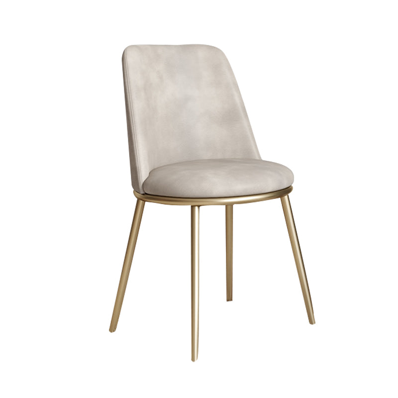 Scandinavian Style Leather Dining Chairs Upholstered Side Solid Back Chair Clearhalo ' kitchen&dining_furn' 'Dining Chairs' 'Dining Tables & Seating' 'dining_chair' 'furn' 'furn_dining_chair' 'Furniture' 'furniture_dining_chair' 'Kitchen & Dining Furniture' 'kitchen' 4271667