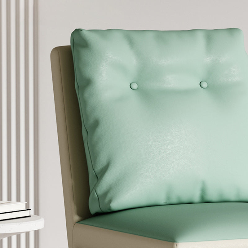 Upholstered Leather Armless Dining Chairs Solid Back Chairs with Metal Legs Clearhalo ' kitchen&dining_furn' 'Dining Chairs' 'Dining Tables & Seating' 'dining_chair' 'furn' 'furn_dining_chair' 'Furniture' 'furniture_dining_chair' 'Kitchen & Dining Furniture' 'kitchen' 4271679