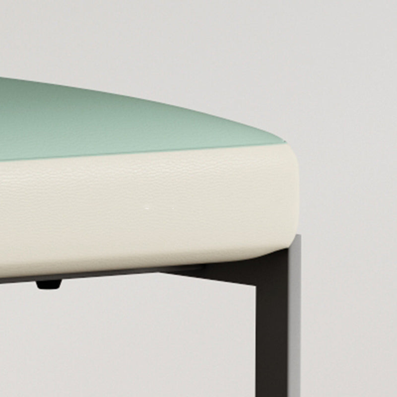 Upholstered Leather Armless Dining Chairs Solid Back Chairs with Metal Legs Clearhalo ' kitchen&dining_furn' 'Dining Chairs' 'Dining Tables & Seating' 'dining_chair' 'furn' 'furn_dining_chair' 'Furniture' 'furniture_dining_chair' 'Kitchen & Dining Furniture' 'kitchen' 4271680