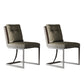 Upholstered Leather Armless Dining Chairs Solid Back Chairs with Metal Legs Khaki 2 Piece Set Clearhalo ' kitchen&dining_furn' 'Dining Chairs' 'Dining Tables & Seating' 'dining_chair' 'furn' 'furn_dining_chair' 'Furniture' 'furniture_dining_chair' 'Kitchen & Dining Furniture' 'kitchen' 4271687