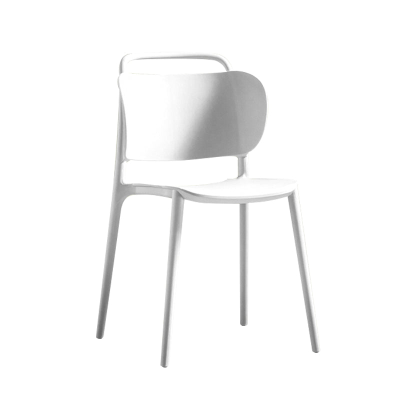 Contemporary Style Plastic Dining Chair Dining Armless Side Chair for Kitchen White 1 Piece Clearhalo ' kitchen&dining_furn' 'Dining Chairs' 'Dining Tables & Seating' 'dining_chair' 'furn' 'furn_dining_chair' 'Furniture' 'furniture_dining_chair' 'Kitchen & Dining Furniture' 'kitchen' 4271706