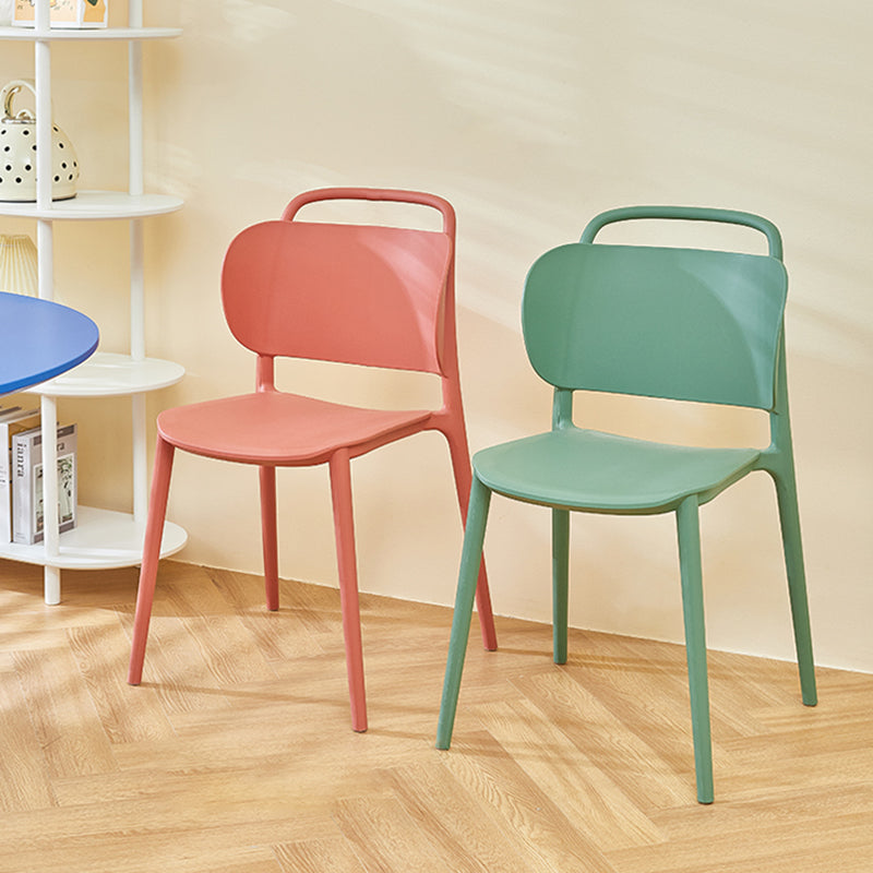 Contemporary Style Plastic Dining Chair Dining Armless Side Chair for Kitchen Clearhalo ' kitchen&dining_furn' 'Dining Chairs' 'Dining Tables & Seating' 'dining_chair' 'furn' 'furn_dining_chair' 'Furniture' 'furniture_dining_chair' 'Kitchen & Dining Furniture' 'kitchen' 4271707