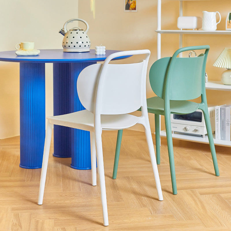 Contemporary Style Plastic Dining Chair Dining Armless Side Chair for Kitchen Clearhalo ' kitchen&dining_furn' 'Dining Chairs' 'Dining Tables & Seating' 'dining_chair' 'furn' 'furn_dining_chair' 'Furniture' 'furniture_dining_chair' 'Kitchen & Dining Furniture' 'kitchen' 4271711