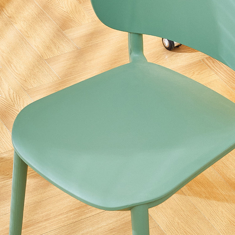 Contemporary Style Plastic Dining Chair Dining Armless Side Chair for Kitchen Clearhalo ' kitchen&dining_furn' 'Dining Chairs' 'Dining Tables & Seating' 'dining_chair' 'furn' 'furn_dining_chair' 'Furniture' 'furniture_dining_chair' 'Kitchen & Dining Furniture' 'kitchen' 4271714