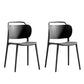 Contemporary Style Plastic Dining Chair Dining Armless Side Chair for Kitchen Black-Gray 2 Piece Set Clearhalo ' kitchen&dining_furn' 'Dining Chairs' 'Dining Tables & Seating' 'dining_chair' 'furn' 'furn_dining_chair' 'Furniture' 'furniture_dining_chair' 'Kitchen & Dining Furniture' 'kitchen' 4271719