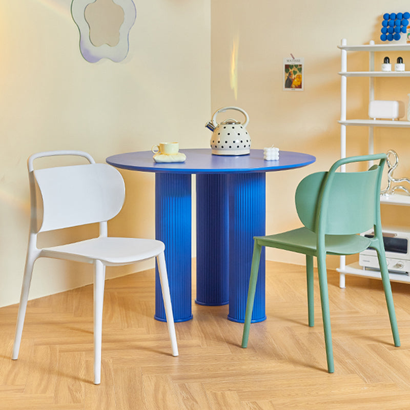 Contemporary Style Plastic Dining Chair Dining Armless Side Chair for Kitchen Clearhalo ' kitchen&dining_furn' 'Dining Chairs' 'Dining Tables & Seating' 'dining_chair' 'furn' 'furn_dining_chair' 'Furniture' 'furniture_dining_chair' 'Kitchen & Dining Furniture' 'kitchen' 4271720
