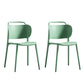 Contemporary Style Plastic Dining Chair Dining Armless Side Chair for Kitchen Green 2 Piece Set Clearhalo ' kitchen&dining_furn' 'Dining Chairs' 'Dining Tables & Seating' 'dining_chair' 'furn' 'furn_dining_chair' 'Furniture' 'furniture_dining_chair' 'Kitchen & Dining Furniture' 'kitchen' 4271721