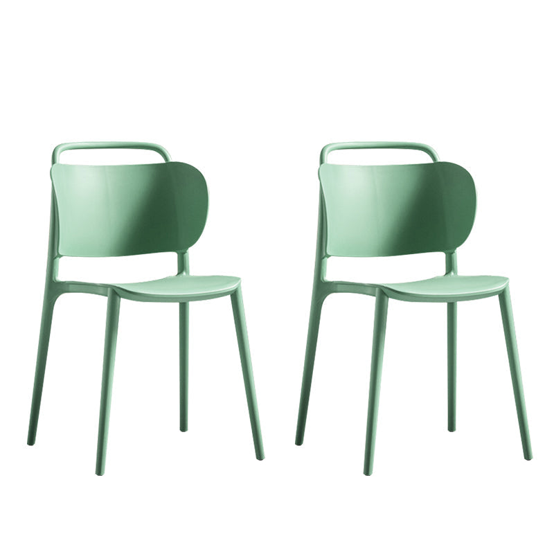 Contemporary Style Plastic Dining Chair Dining Armless Side Chair for Kitchen Green 2 Piece Set Clearhalo ' kitchen&dining_furn' 'Dining Chairs' 'Dining Tables & Seating' 'dining_chair' 'furn' 'furn_dining_chair' 'Furniture' 'furniture_dining_chair' 'Kitchen & Dining Furniture' 'kitchen' 4271721