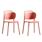 Contemporary Style Plastic Dining Chair Dining Armless Side Chair for Kitchen Red 2 Piece Set Clearhalo ' kitchen&dining_furn' 'Dining Chairs' 'Dining Tables & Seating' 'dining_chair' 'furn' 'furn_dining_chair' 'Furniture' 'furniture_dining_chair' 'Kitchen & Dining Furniture' 'kitchen' 4271723