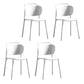 Contemporary Style Plastic Dining Chair Dining Armless Side Chair for Kitchen White 4 Piece Set Clearhalo ' kitchen&dining_furn' 'Dining Chairs' 'Dining Tables & Seating' 'dining_chair' 'furn' 'furn_dining_chair' 'Furniture' 'furniture_dining_chair' 'Kitchen & Dining Furniture' 'kitchen' 4271726