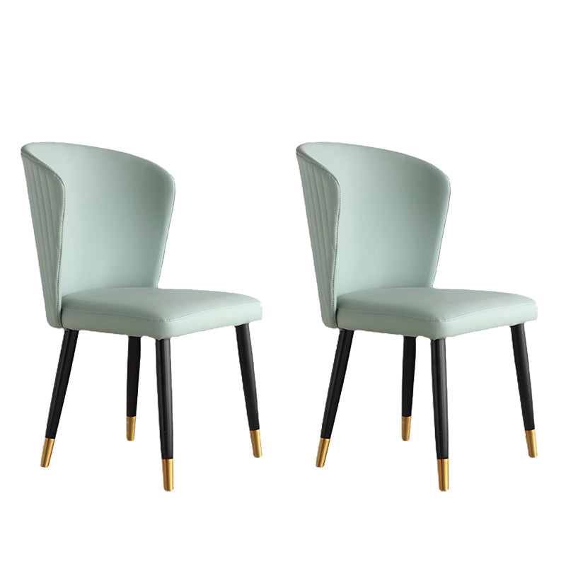 Glam Wood Dining Armless Chairs Velvet Dining Chairs for Restaurant Use Light Blue 2 Piece Set Clearhalo ' kitchen&dining_furn' 'Dining Chairs' 'Dining Tables & Seating' 'dining_chair' 'furn' 'furn_dining_chair' 'Furniture' 'furniture_dining_chair' 'Kitchen & Dining Furniture' 'kitchen' 4271733