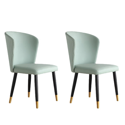 Glam Wood Dining Armless Chairs Velvet Dining Chairs for Restaurant Use Light Blue 2 Piece Set Clearhalo ' kitchen&dining_furn' 'Dining Chairs' 'Dining Tables & Seating' 'dining_chair' 'furn' 'furn_dining_chair' 'Furniture' 'furniture_dining_chair' 'Kitchen & Dining Furniture' 'kitchen' 4271733