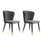 Glam Wood Dining Armless Chairs Velvet Dining Chairs for Restaurant Use Dark Gray 2 Piece Set Clearhalo ' kitchen&dining_furn' 'Dining Chairs' 'Dining Tables & Seating' 'dining_chair' 'furn' 'furn_dining_chair' 'Furniture' 'furniture_dining_chair' 'Kitchen & Dining Furniture' 'kitchen' 4271736