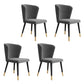 Glam Wood Dining Armless Chairs Velvet Dining Chairs for Restaurant Use Dark Gray 4 Piece Set Clearhalo ' kitchen&dining_furn' 'Dining Chairs' 'Dining Tables & Seating' 'dining_chair' 'furn' 'furn_dining_chair' 'Furniture' 'furniture_dining_chair' 'Kitchen & Dining Furniture' 'kitchen' 4271742