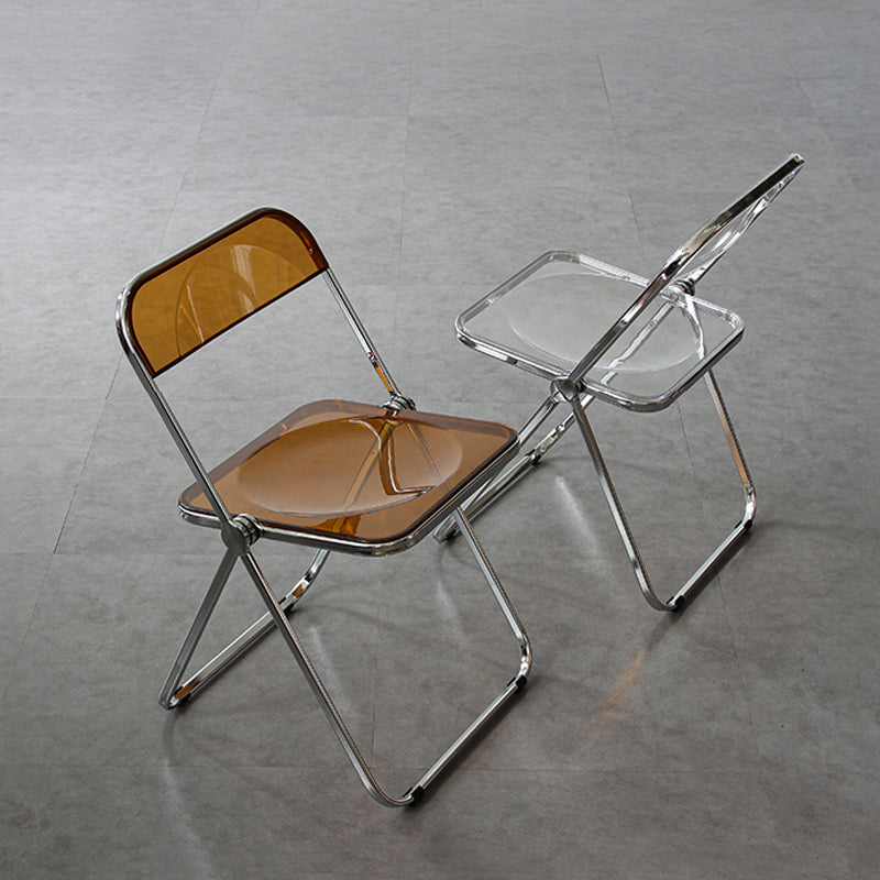 Modern Folding Dining Room Chair Armless Metal Dining Chairs for Restaurant Use Clearhalo ' kitchen&dining_furn' 'Dining Chairs' 'Dining Tables & Seating' 'dining_chair' 'furn' 'furn_dining_chair' 'Furniture' 'furniture_dining_chair' 'Kitchen & Dining Furniture' 'kitchen' 4271756