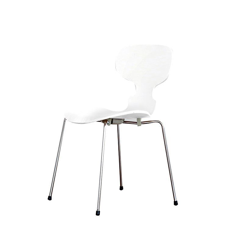 Modern Metal Dining Room Chair Wood Dining Side Chair for Restaurant Use White 1 Piece Clearhalo ' kitchen&dining_furn' 'Dining Chairs' 'Dining Tables & Seating' 'dining_chair' 'furn' 'furn_dining_chair' 'Furniture' 'furniture_dining_chair' 'Kitchen & Dining Furniture' 'kitchen' 4271762