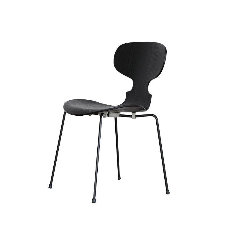 Modern Metal Dining Room Chair Wood Dining Side Chair for Restaurant Use Black 1 Piece Clearhalo ' kitchen&dining_furn' 'Dining Chairs' 'Dining Tables & Seating' 'dining_chair' 'furn' 'furn_dining_chair' 'Furniture' 'furniture_dining_chair' 'Kitchen & Dining Furniture' 'kitchen' 4271768