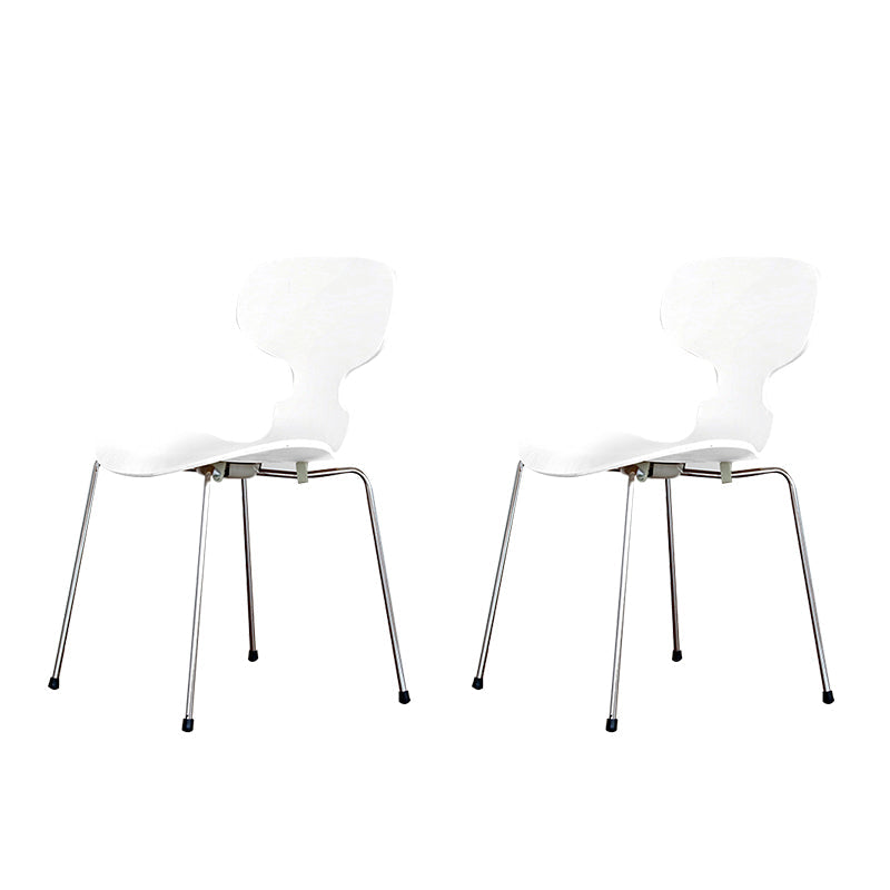 Modern Metal Dining Room Chair Wood Dining Side Chair for Restaurant Use White 2 Piece Set Clearhalo ' kitchen&dining_furn' 'Dining Chairs' 'Dining Tables & Seating' 'dining_chair' 'furn' 'furn_dining_chair' 'Furniture' 'furniture_dining_chair' 'Kitchen & Dining Furniture' 'kitchen' 4271772