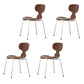 Modern Metal Dining Room Chair Wood Dining Side Chair for Restaurant Use Walnut 4 Piece Set Clearhalo ' kitchen&dining_furn' 'Dining Chairs' 'Dining Tables & Seating' 'dining_chair' 'furn' 'furn_dining_chair' 'Furniture' 'furniture_dining_chair' 'Kitchen & Dining Furniture' 'kitchen' 4271783