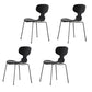 Modern Metal Dining Room Chair Wood Dining Side Chair for Restaurant Use Black 4 Piece Set Clearhalo ' kitchen&dining_furn' 'Dining Chairs' 'Dining Tables & Seating' 'dining_chair' 'furn' 'furn_dining_chair' 'Furniture' 'furniture_dining_chair' 'Kitchen & Dining Furniture' 'kitchen' 4271784