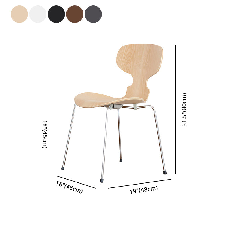 Modern Metal Dining Room Chair Wood Dining Side Chair for Restaurant Use Clearhalo ' kitchen&dining_furn' 'Dining Chairs' 'Dining Tables & Seating' 'dining_chair' 'furn' 'furn_dining_chair' 'Furniture' 'furniture_dining_chair' 'Kitchen & Dining Furniture' 'kitchen' 4271785