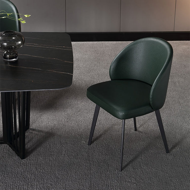 Contemporary Style Dining Chair Armless Kitchen Side Chair with Metal Legs Clearhalo ' kitchen&dining_furn' 'Dining Chairs' 'Dining Tables & Seating' 'dining_chair' 'furn' 'furn_dining_chair' 'Furniture' 'furniture_dining_chair' 'Kitchen & Dining Furniture' 'kitchen' 4271786